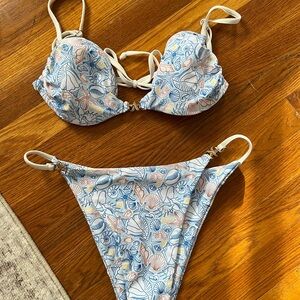 Seashell Print Bikini Set